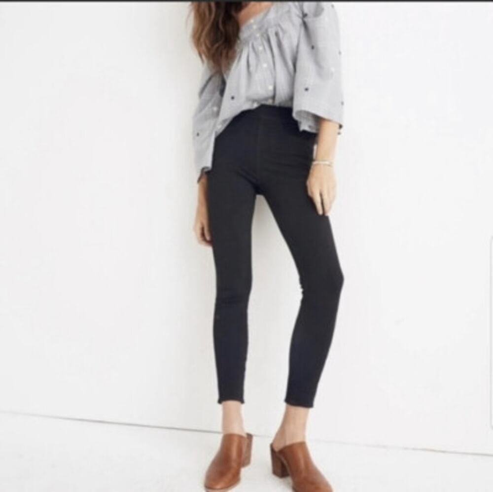 Madewell The Anywhere Ankle Jeggings Jeans Black sz 29